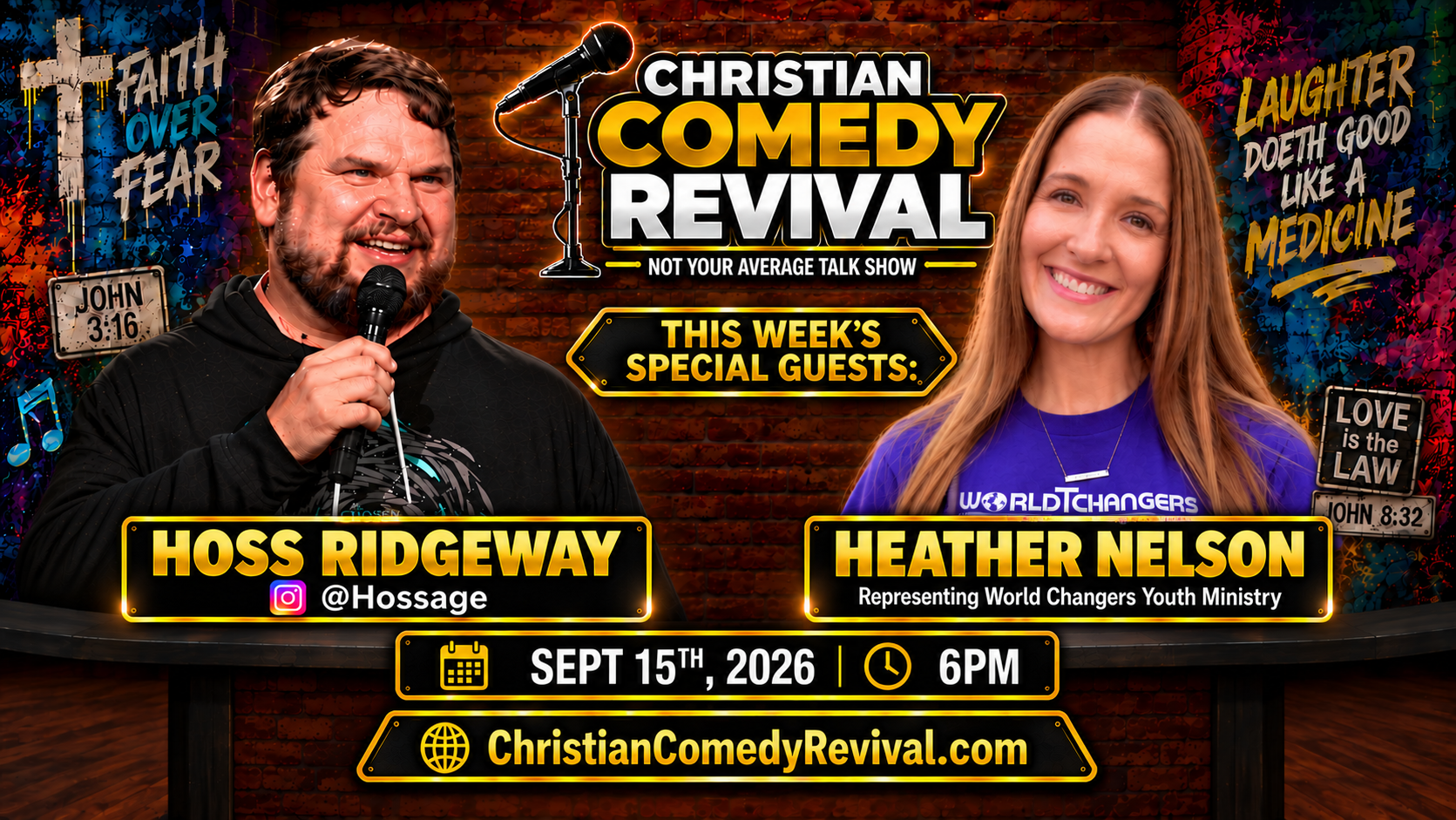 Featuring Hoss Ridgeway & Heather Nelson nameplate